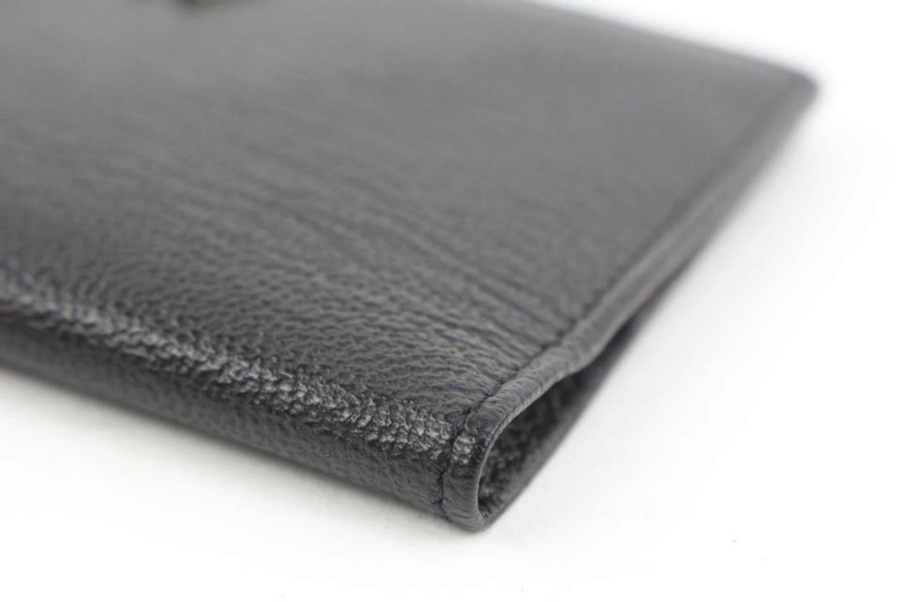 Women's Chanel Black Calfskin Leather CC Card Holder Wallet Case 64ck225s