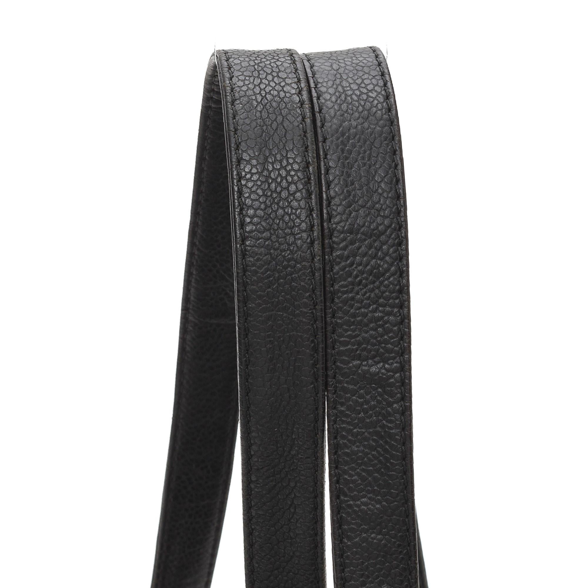 Chanel Black Calfskin Leather CC Caviar Backpack 5