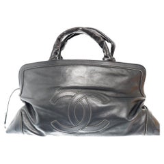 Chanel Black Calfskin Leather CC Doctor Bag