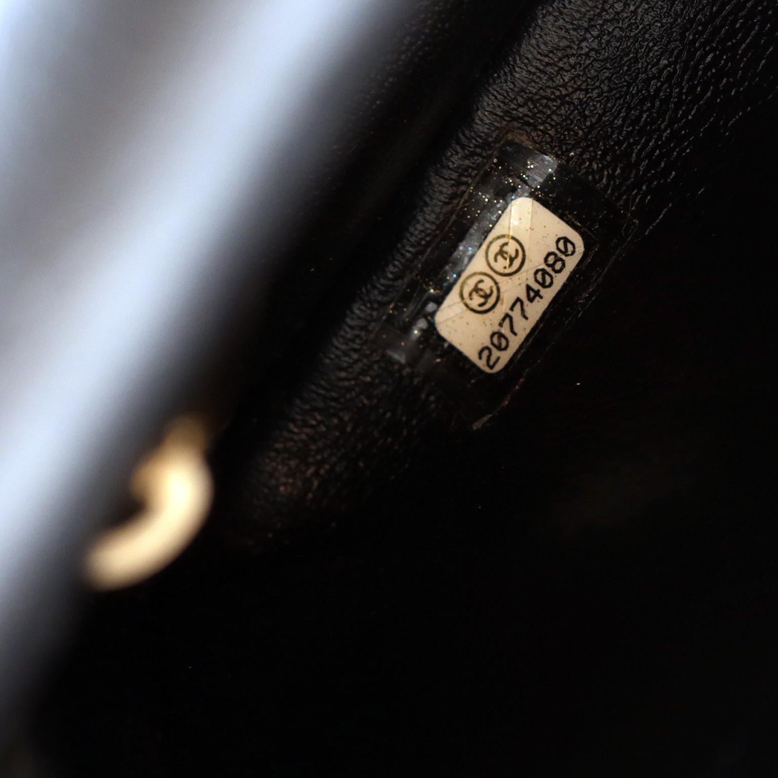 Chanel Black Calfskin Medallion Flap Bag 2