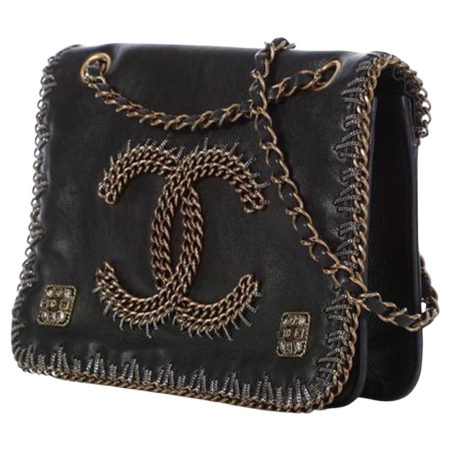 Chanel Black Calfskin Paris-Byzance Metiers d'Art Collection Cross Body Bag For Sale