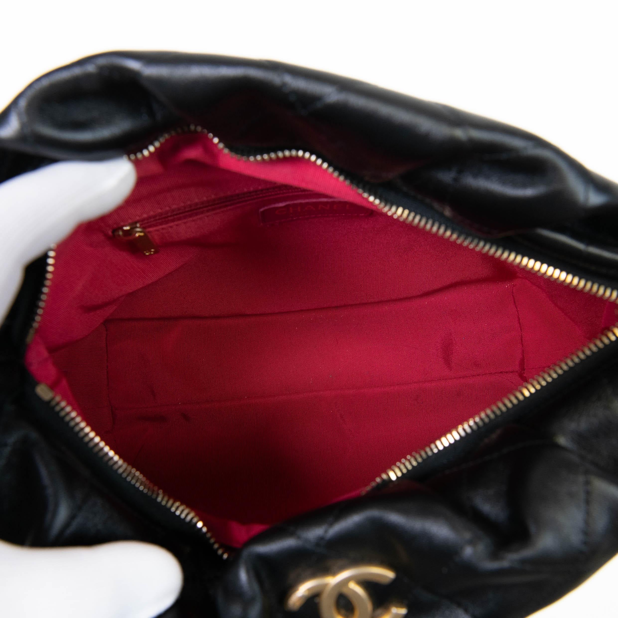Chanel Black Calfskin Quilted Coco Shelter Bowling Bag 2
