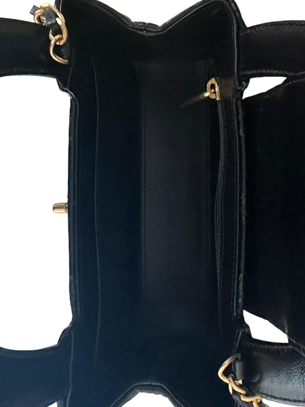 Chanel Black Calfskin Quilted Nano Kelly Shopper Bag 1