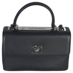 Chanel Black Calfskin Smooth Small Trendy CC Flap Bag Chanel Black Calfskin Smooth Small Trendy CC Flap Bag