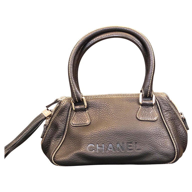 Chanel Black Calfskin Tassel Handbag  For Sale