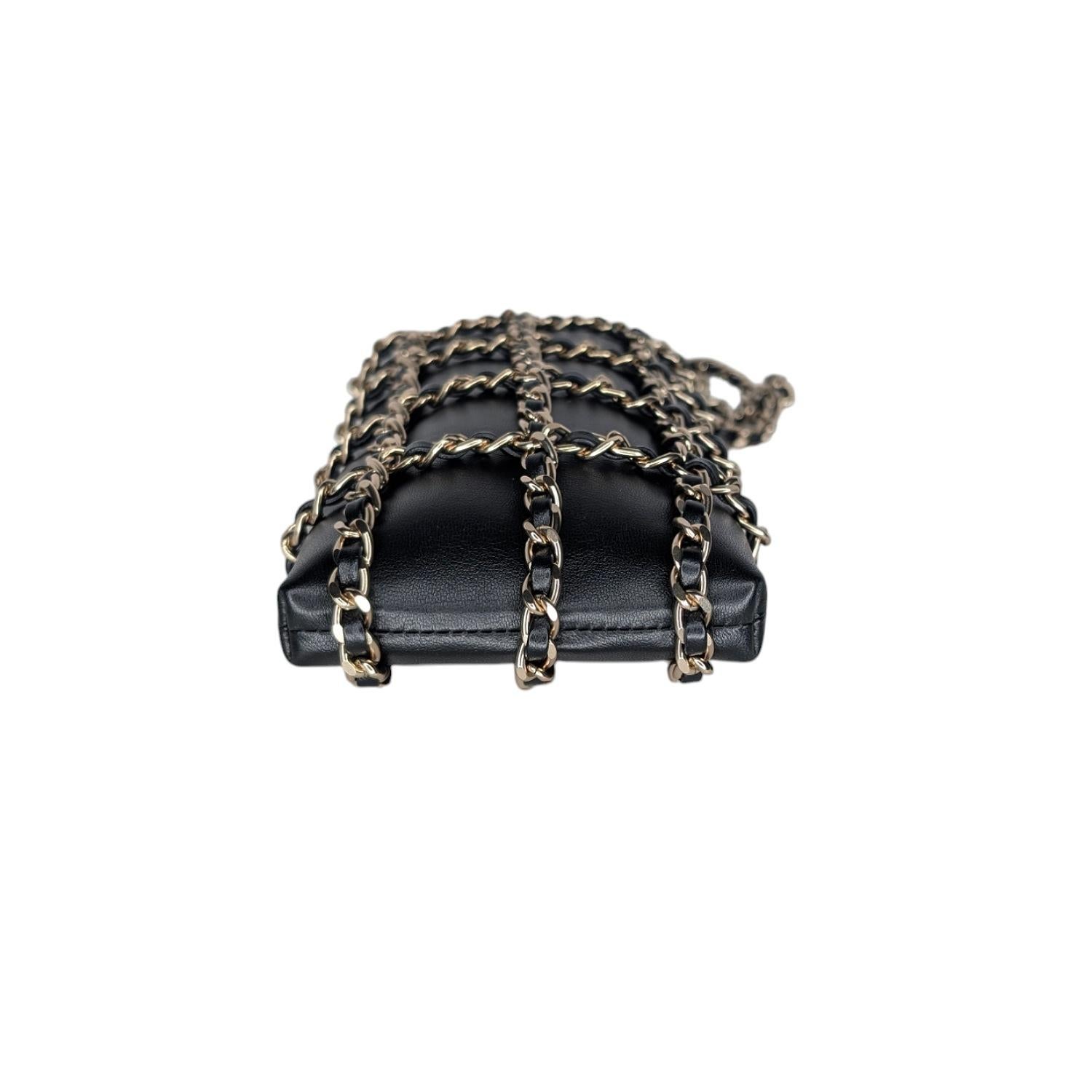 Chanel Black Calfskin Tech Me Out Crossbody Phone Holder 2