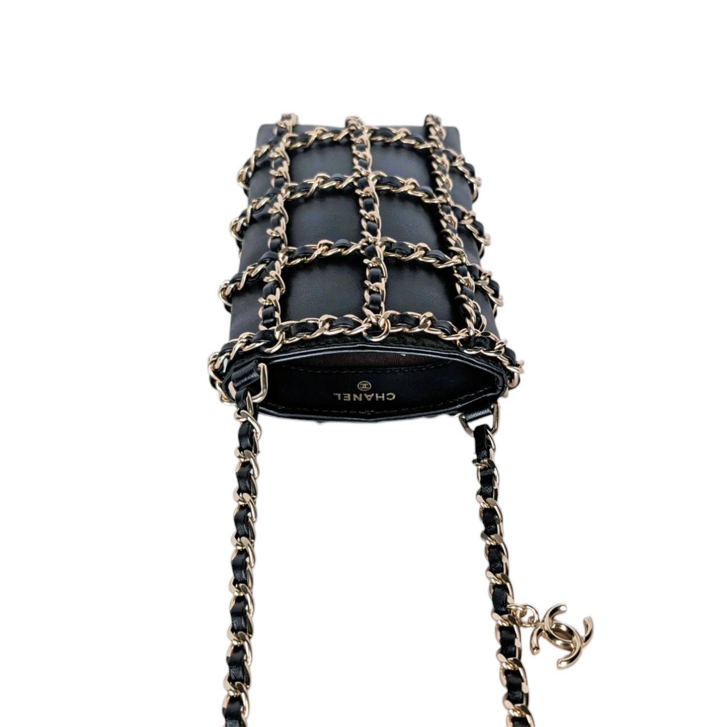 Chanel Black Calfskin Tech Me Out Crossbody Phone Holder 3