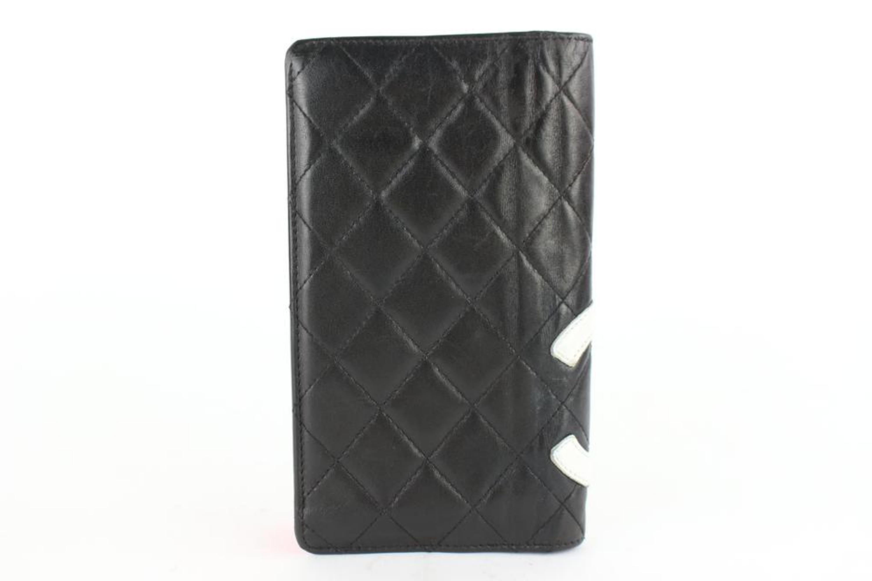 Chanel Black Cambon Quilted Ligne Long Bifold Yen 4cz0130 Wallet For Sale 3