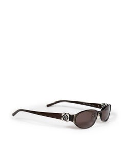 Chanel Black Camellia Accent Sunglasses