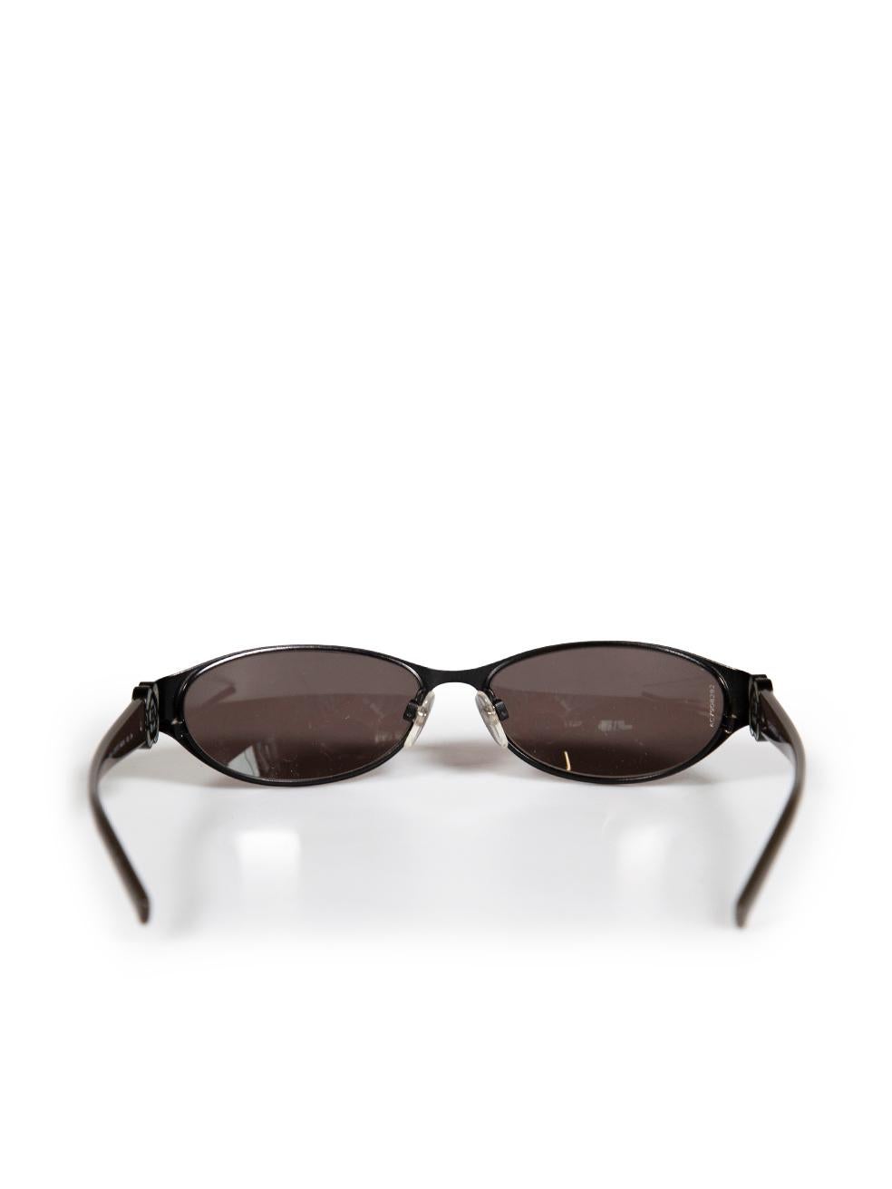Chanel Black Camellia Accent Sunglasses In Excellent Condition In London, GB
