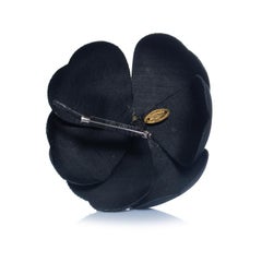 Chanel, black camellia brooch