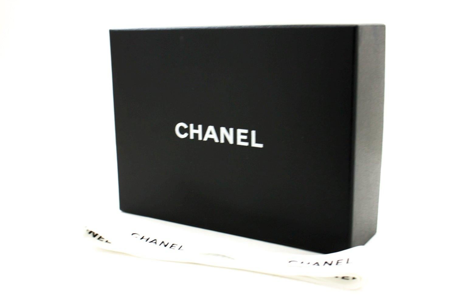 CHANEL Black Camellia Embossed WOC Wallet On Chain Shoulder Bag SV 15