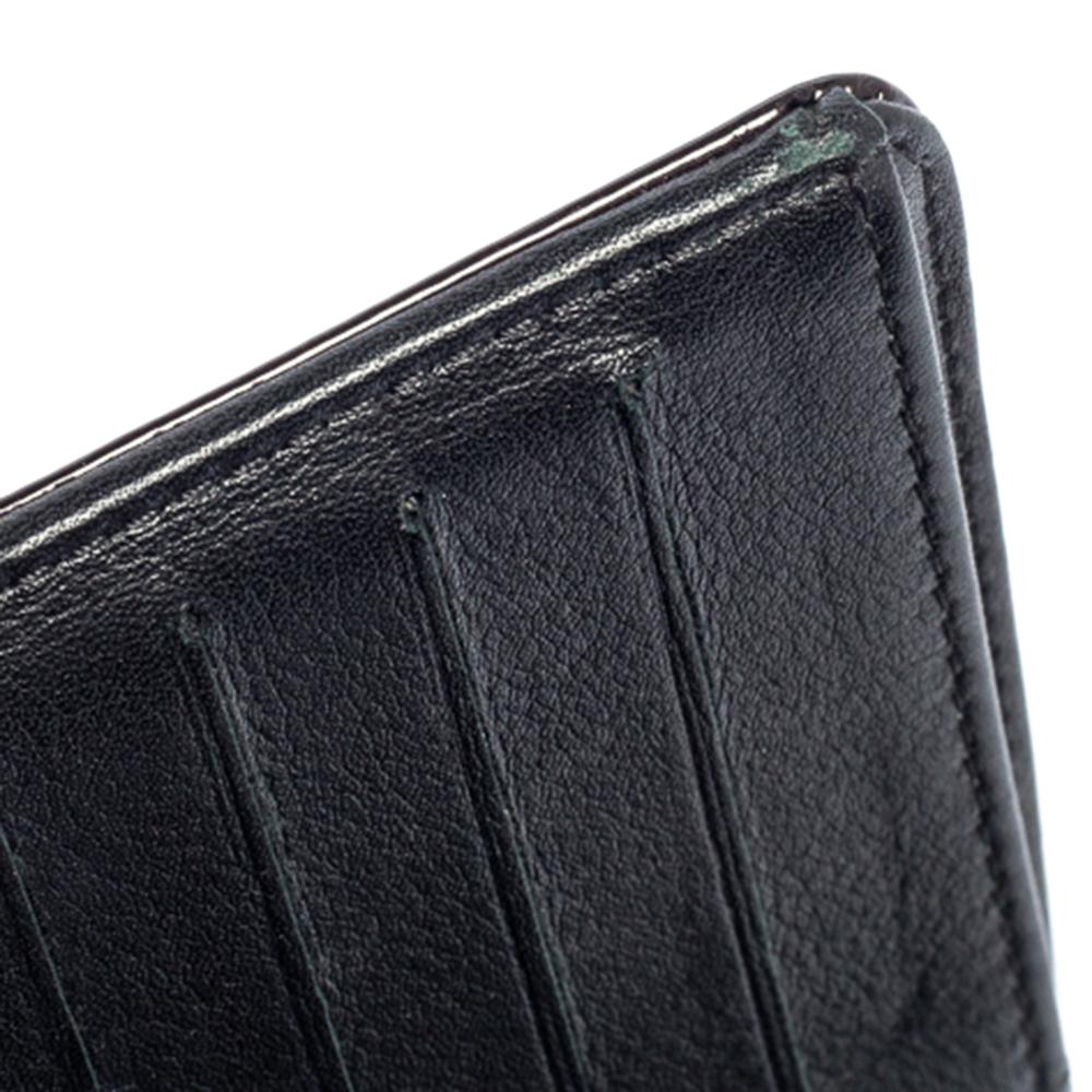 Chanel Black Camellia Patent Leather L-Zip Pocket Wallet 6