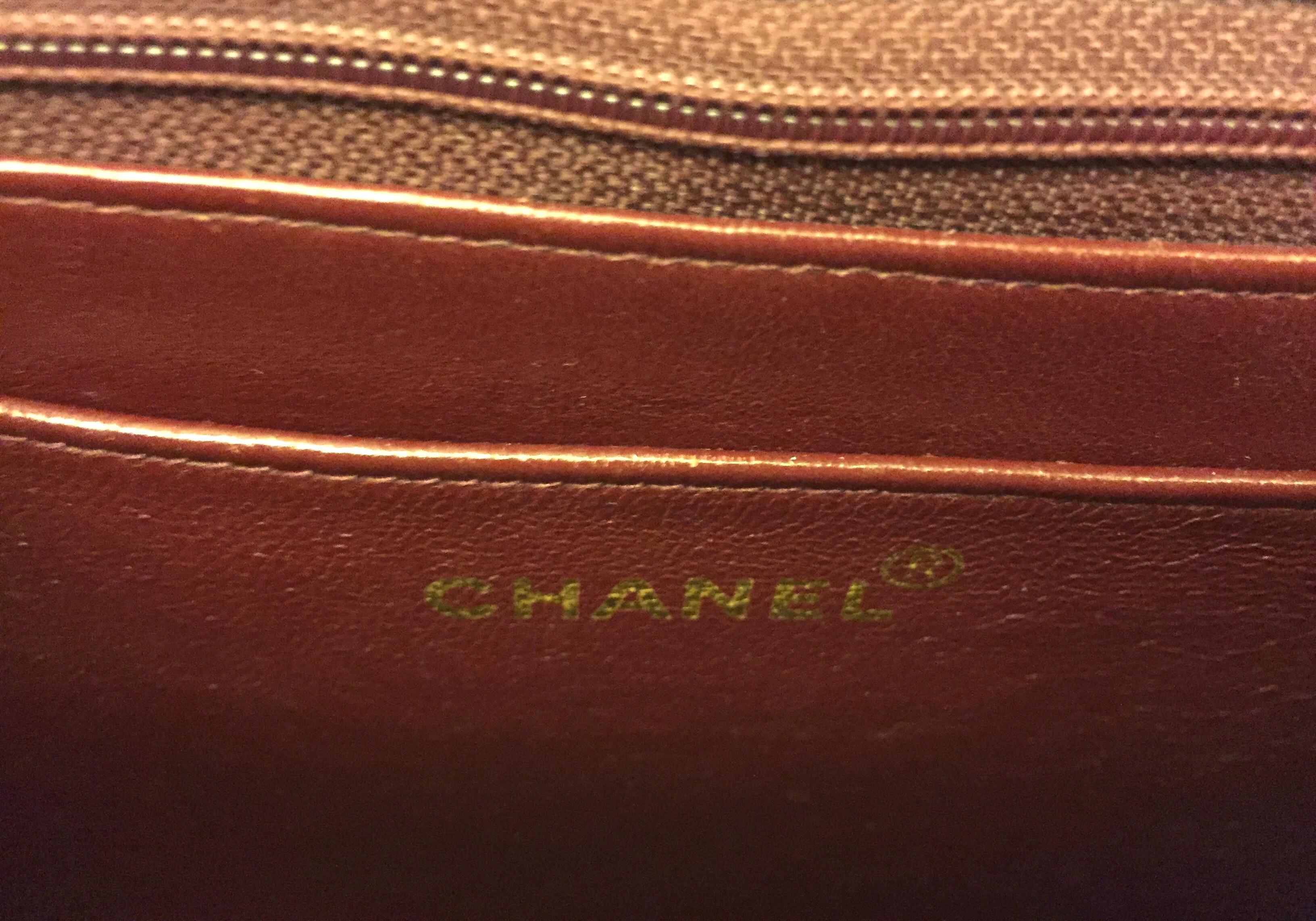 Chanel black canvas/leather shoulder bag  5