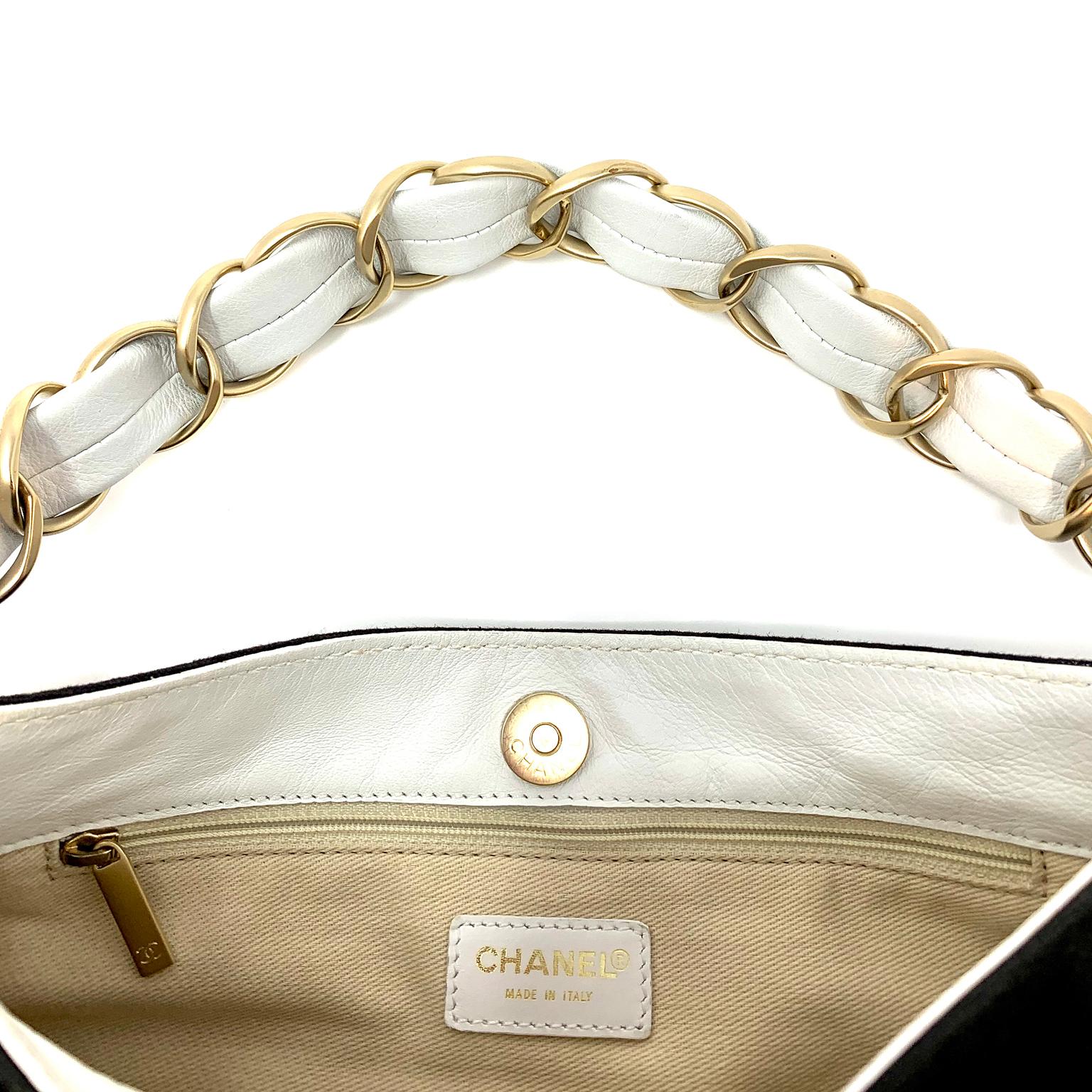 Chanel Bolso de lona negro en venta 8