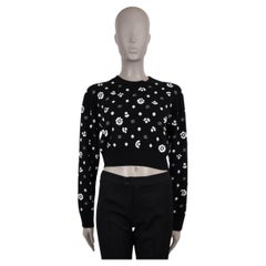 CHANEL cachemira negro 23S EMBELLISHED Jersey XS