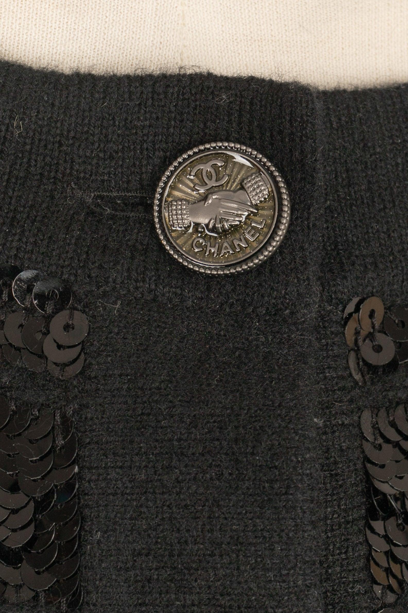 Chanel Black Cashmere Cardigan, 2008 3