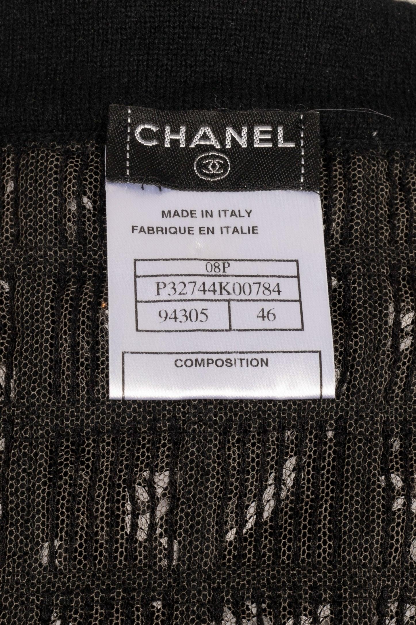 Chanel Black Cashmere Cardigan, 2008 4