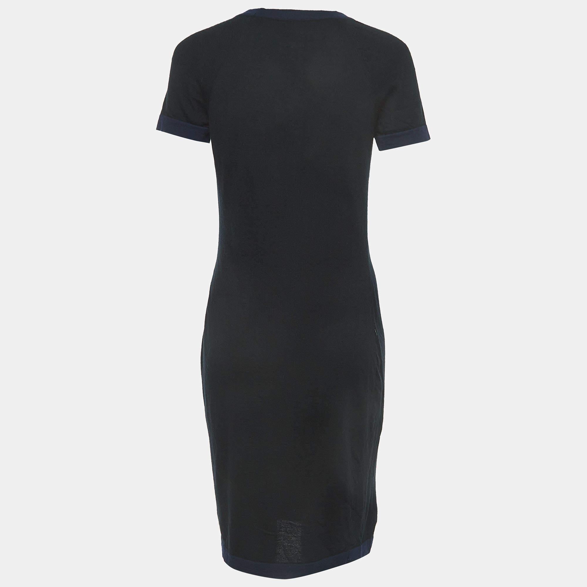 Women's Chanel Black Cashmere Dress Set M