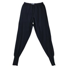 Retro Chanel Black Cashmere Knit Lounge Pants