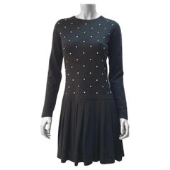 Chanel Schwarzes Kaschmir-Mohair-Pulloverkleid - Größe 38