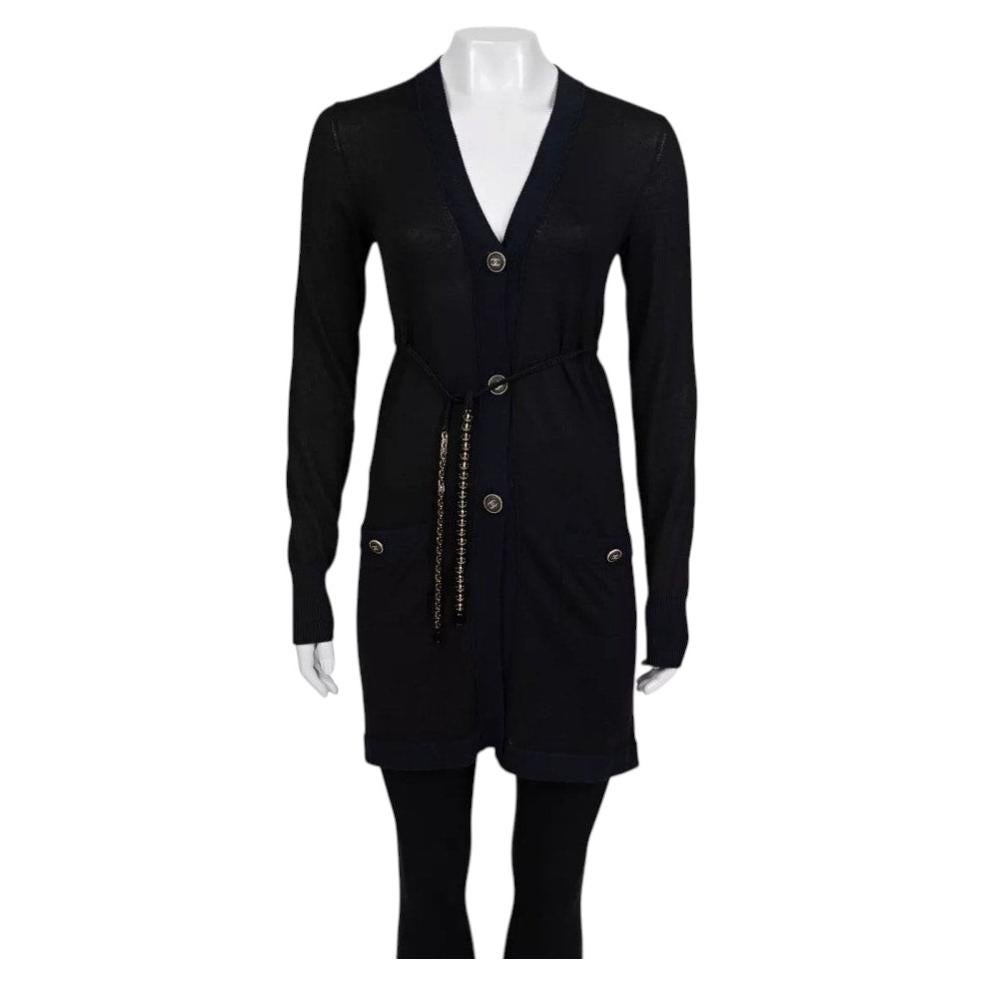 Chanel Black Cashmere Silk Cardigan sz.34