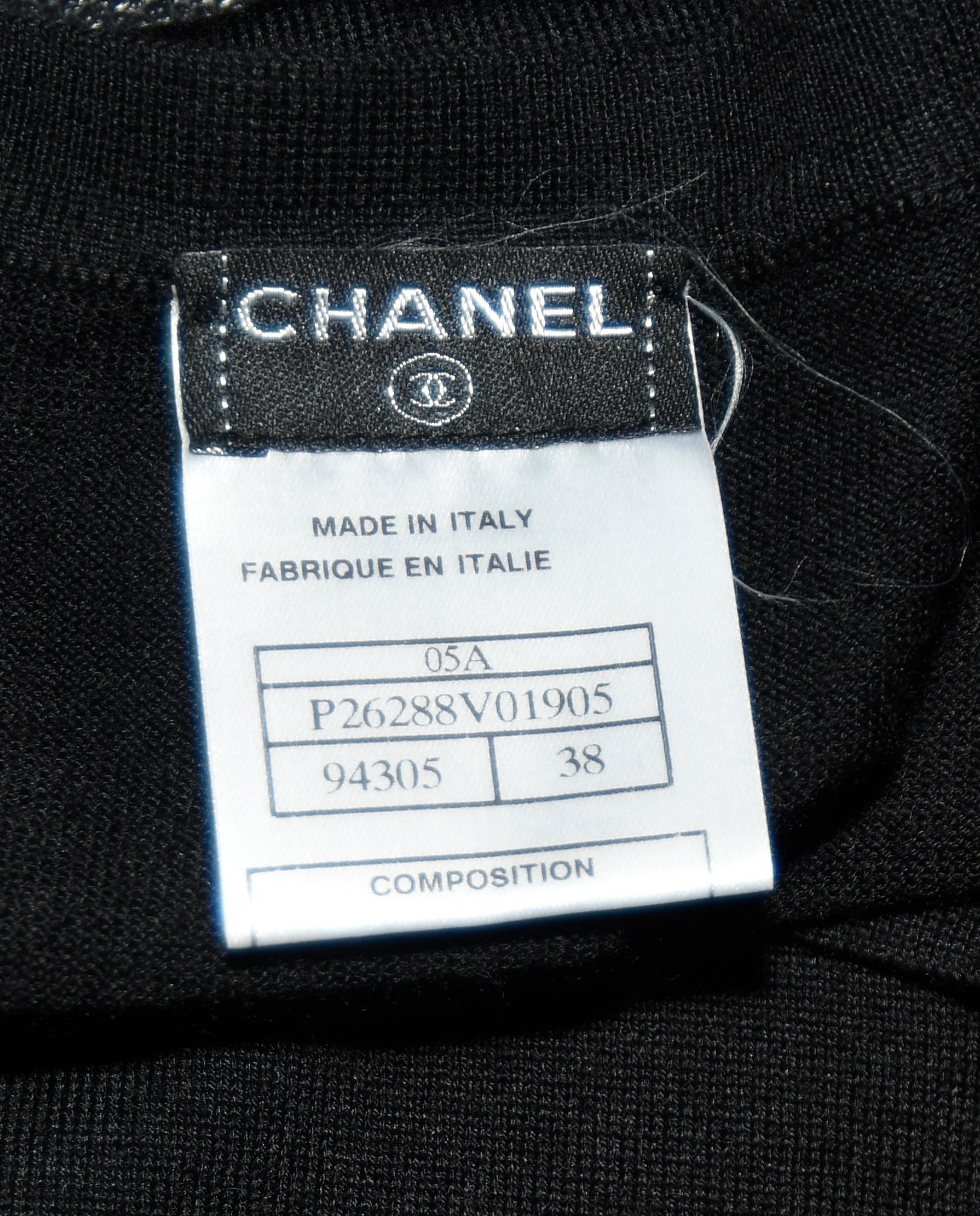 Chanel Black Cashmere & Silk Short Sleeve Top 1