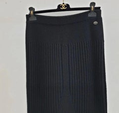 CHANEL Black Cashmere Skirt