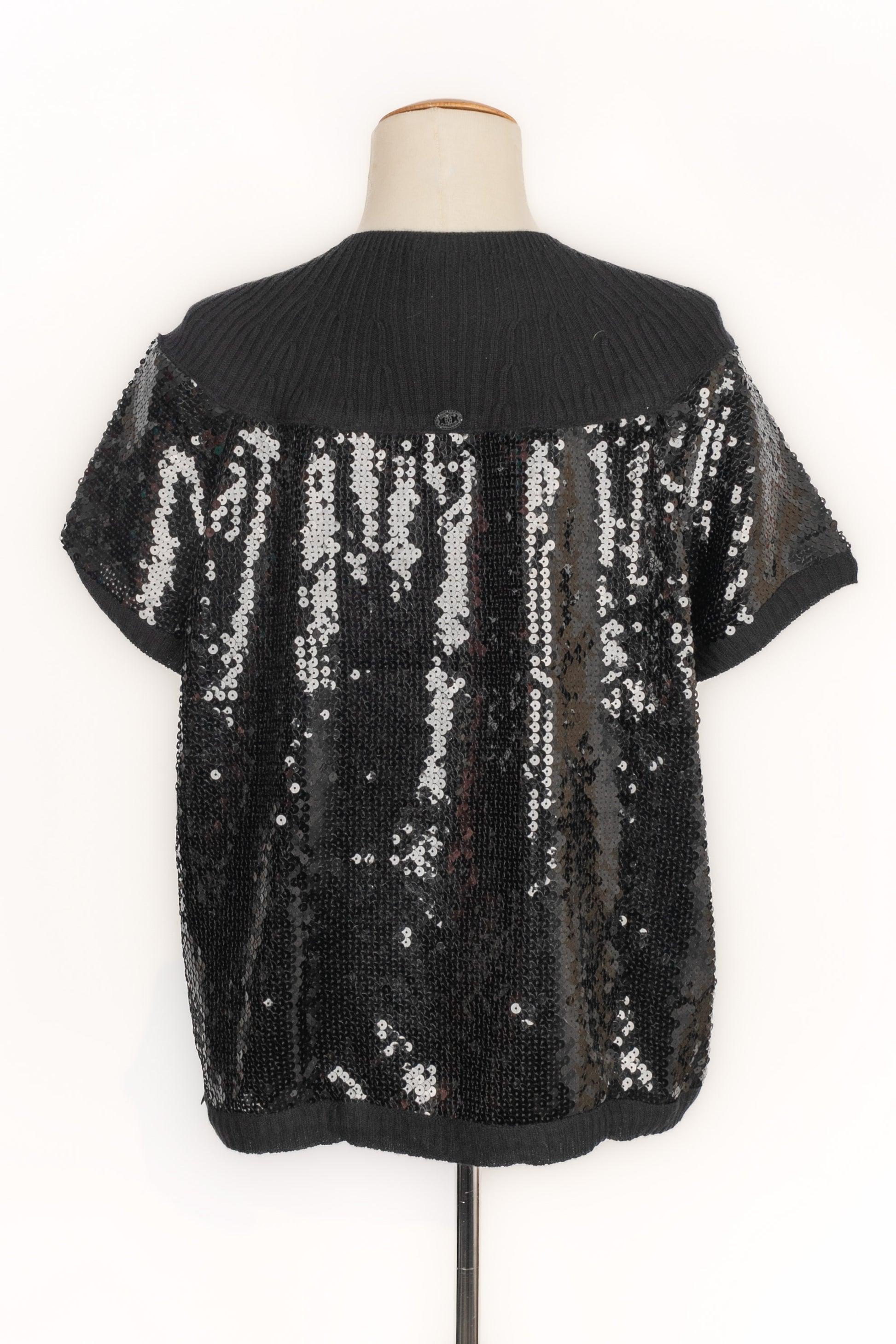 Noir Top en cachemire noir de Chanel, 2008 en vente