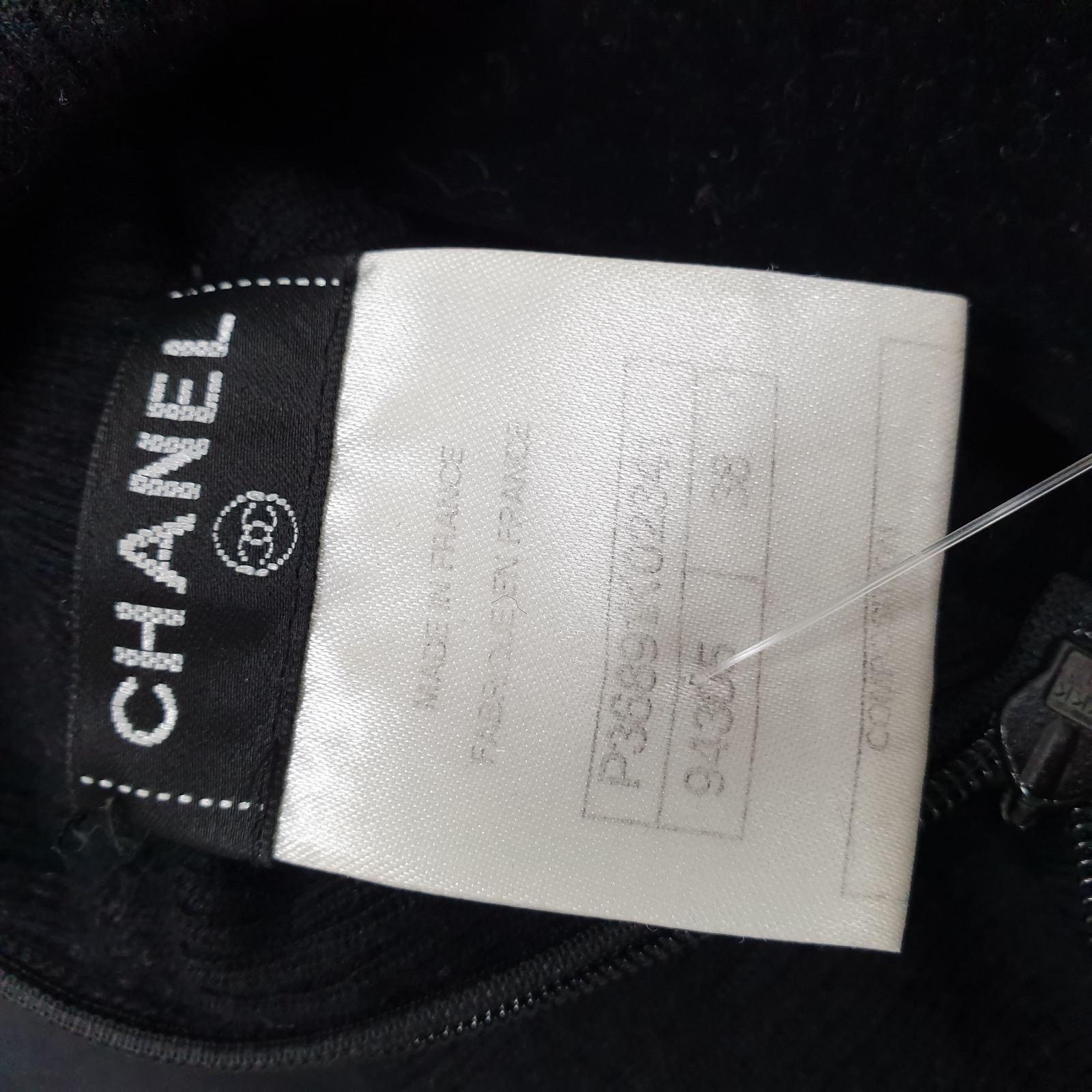 Chanel Pull à col roulé en cachemire noir Sz.38 Pour femmes en vente