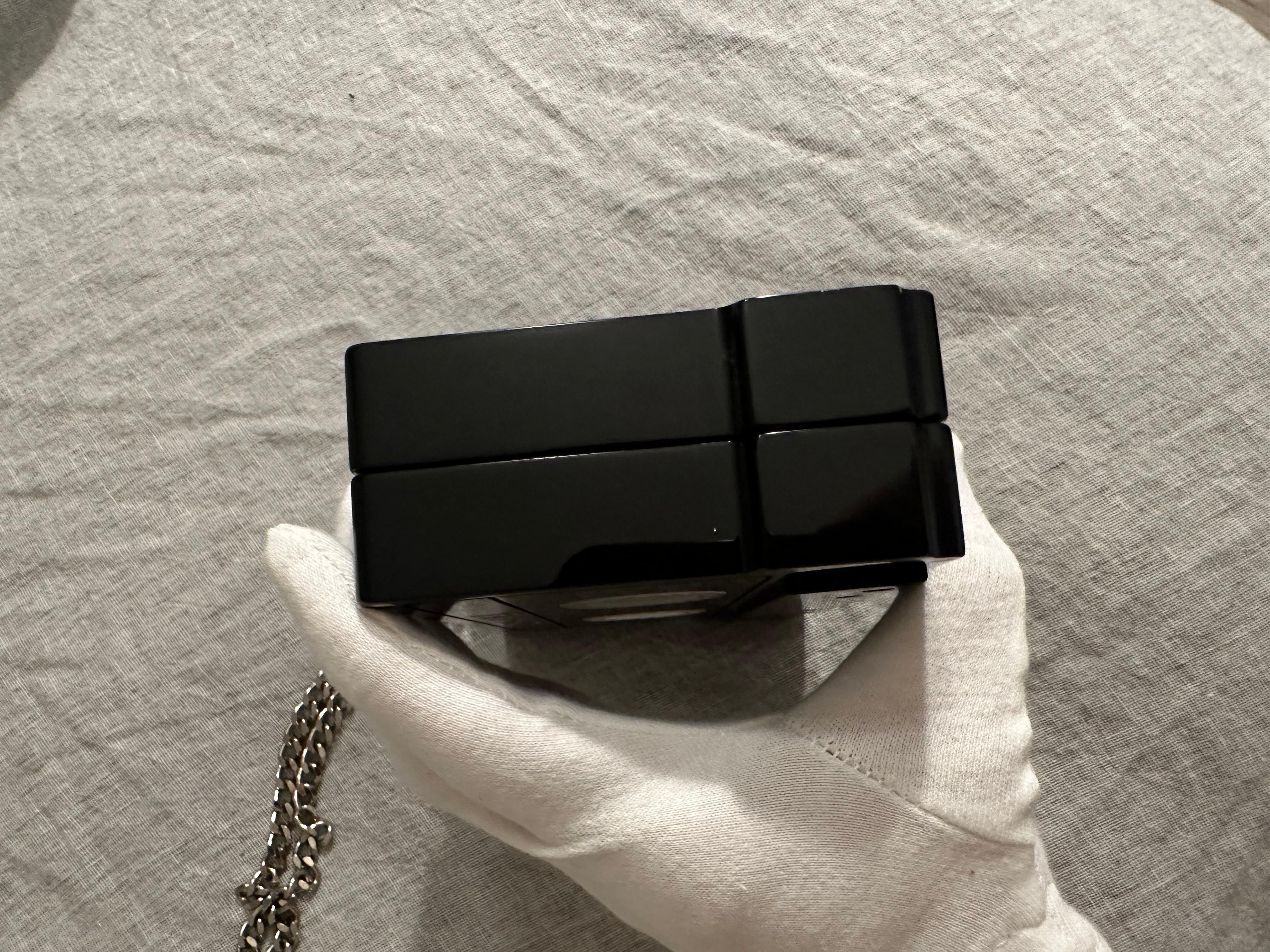 Chanel Black Cassette Clutch Silver Hardware, 2005
 6