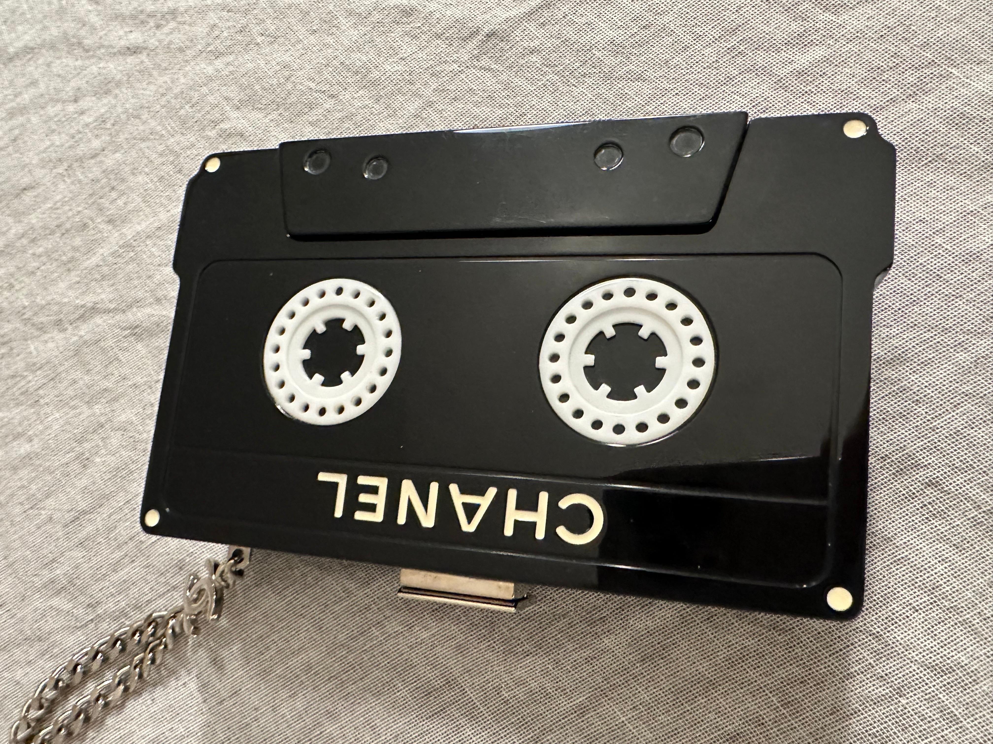 Chanel Black Cassette Clutch Silver Hardware, 2005
 2