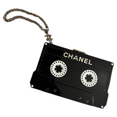 Chanel Black Cassette Clutch Silver Hardware, 2005
