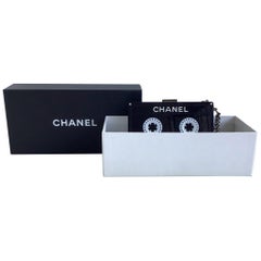 Chanel Black Cassette Tape Clutch 
