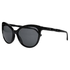Chanel, Black cat-eye sunglasses with crystals