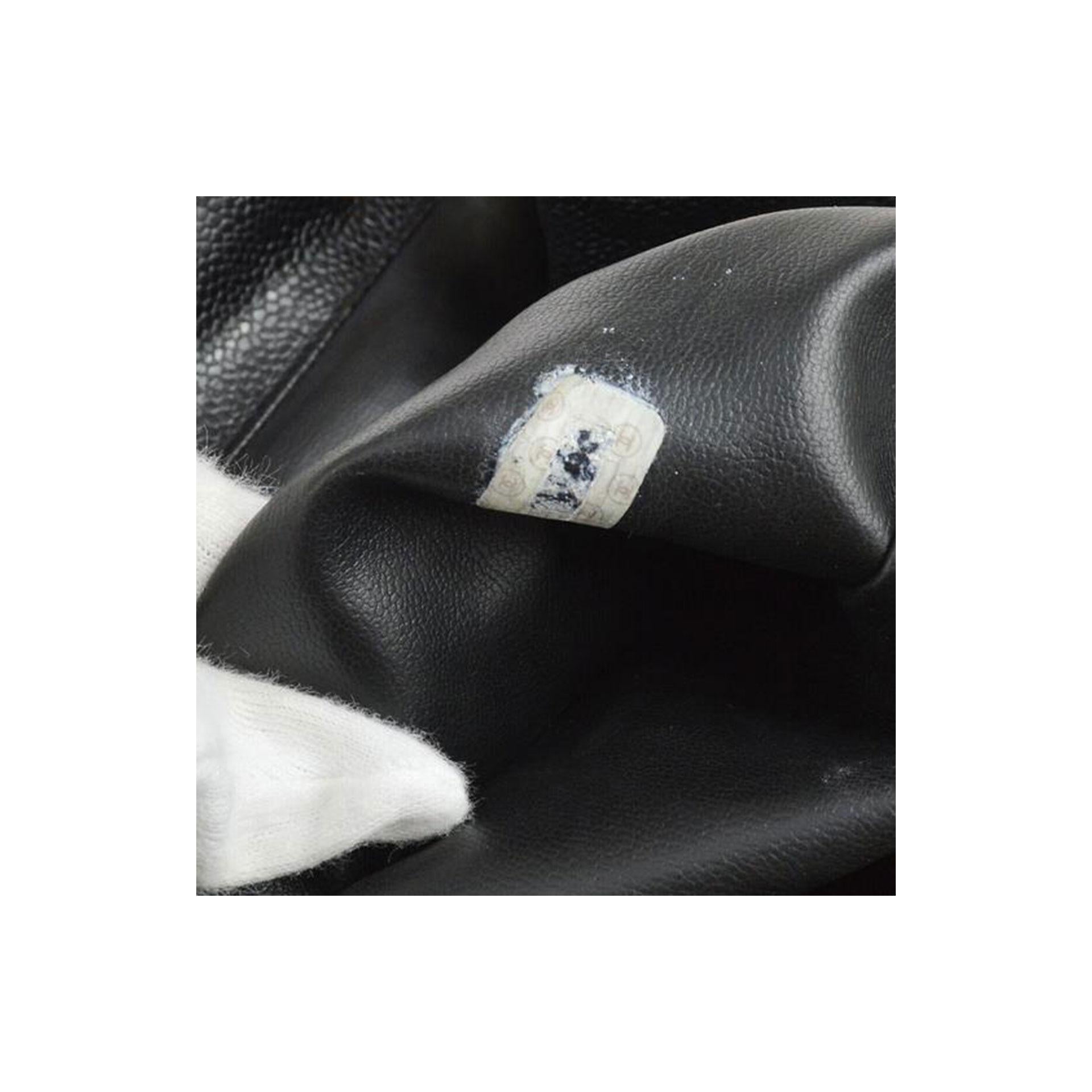 Chanel Black Caviar Backpack Vintage 2 Pocket Ball Charm CC Logo en vente 2