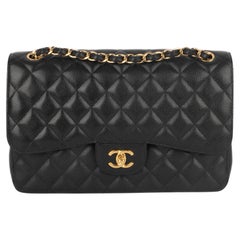 Chanel Black Caviar Calfskin Classic Jumbo Bag, 2019