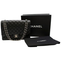 Chanel Black Caviar Calfskin Maxi Flap Bag