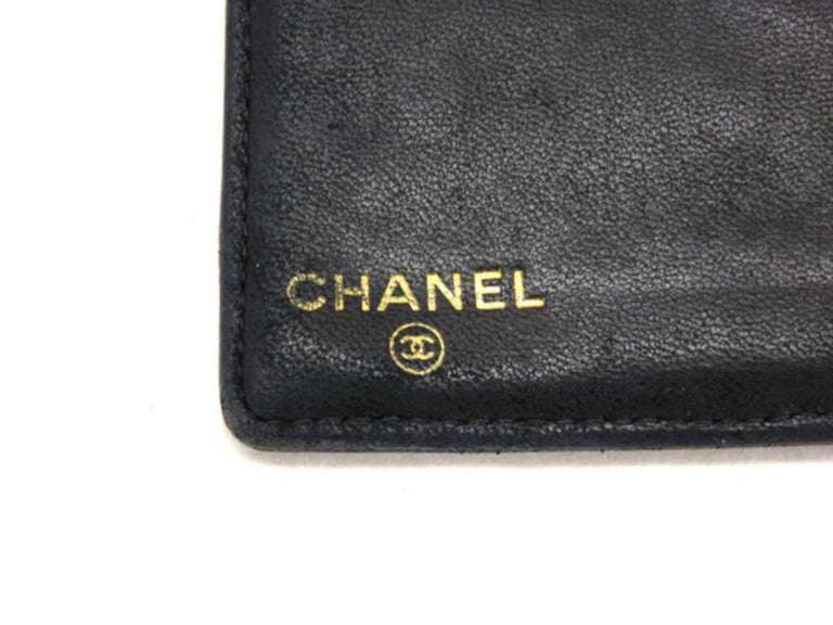 Chanel Black Caviar Cc Long Flap Wallet 224144 For Sale at 1stDibs