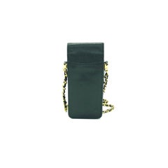 Chanel Black Caviar CC Phone Case Matelasse Chain Strap Crossbody Bag