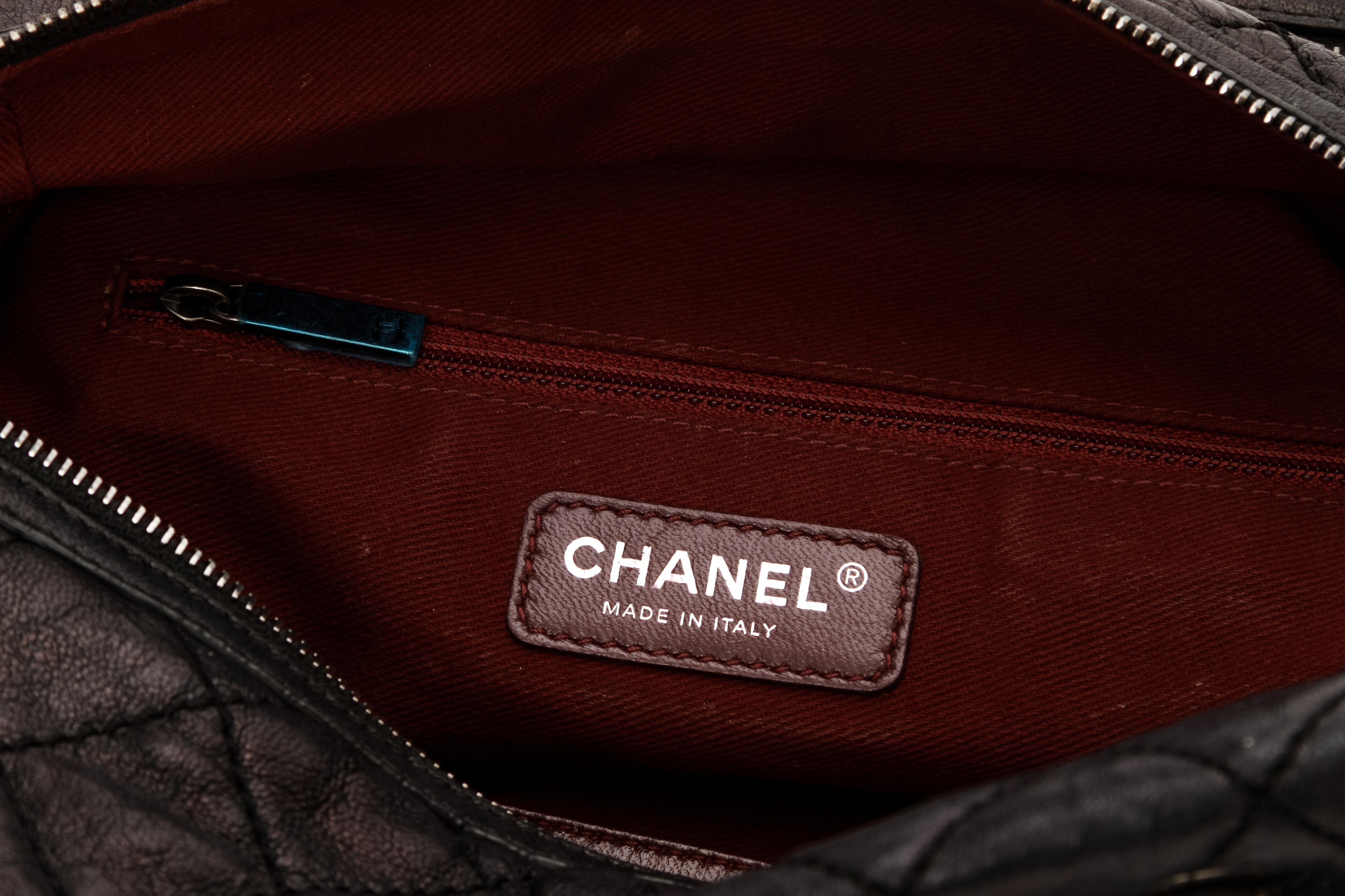 Chanel Black Caviar Double Zip Handbag 3