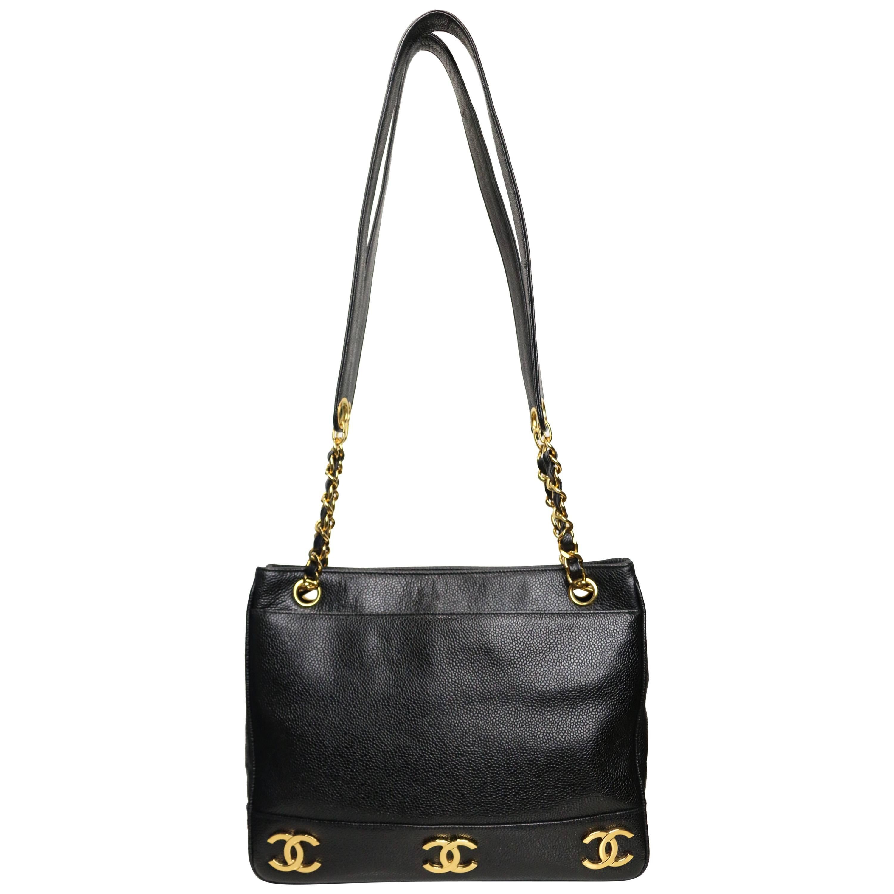 Chanel Caviar Tote Vintage - 29 For Sale on 1stDibs