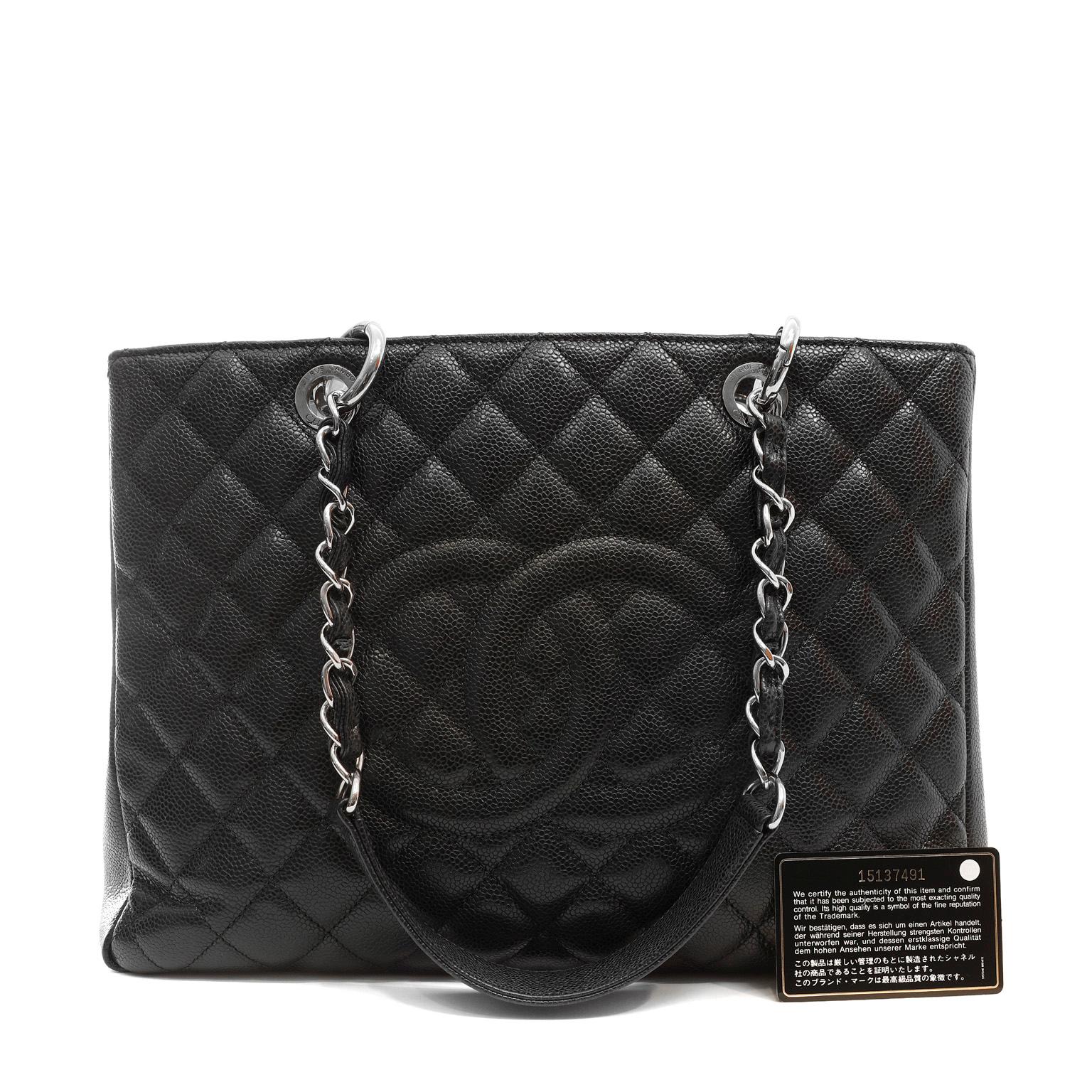 Women's Chanel Black Caviar GST Grand Shopper