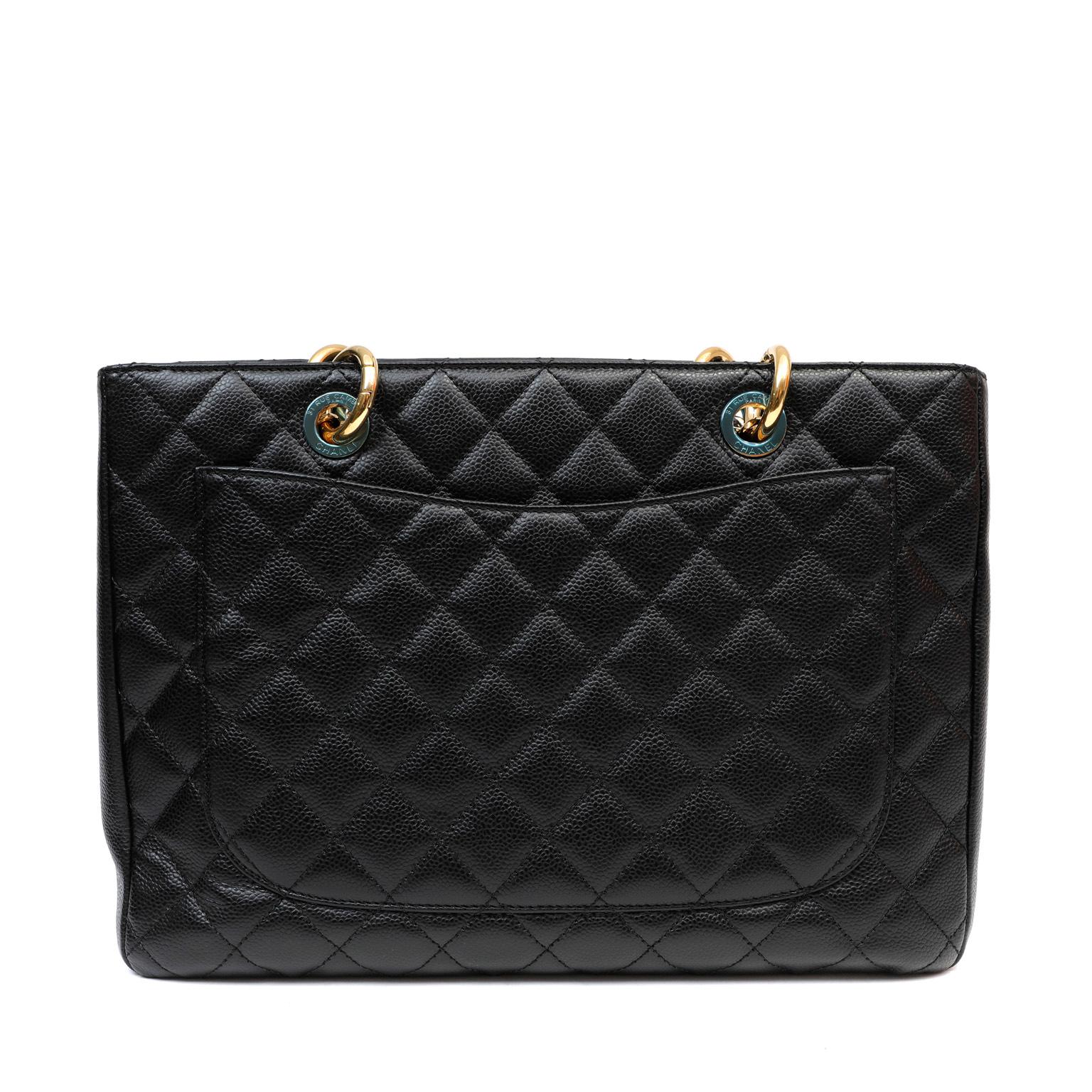 Chanel Black Caviar GST with Gold Hardware 1