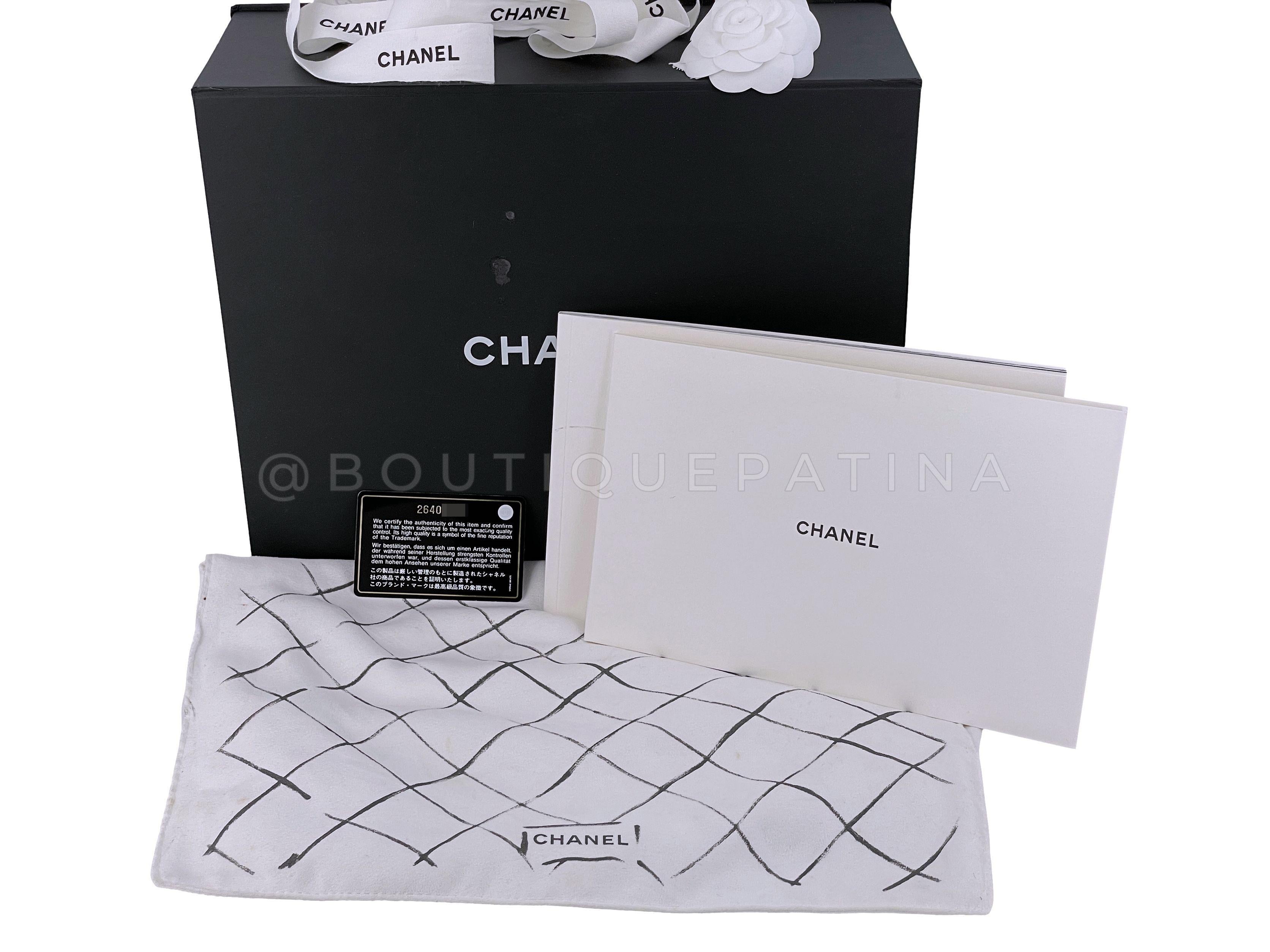 Chanel Schwarze Kaviar Jumbo Classic Double Flap Tasche mit doppelter Klappe GHW 65399 im Angebot 9