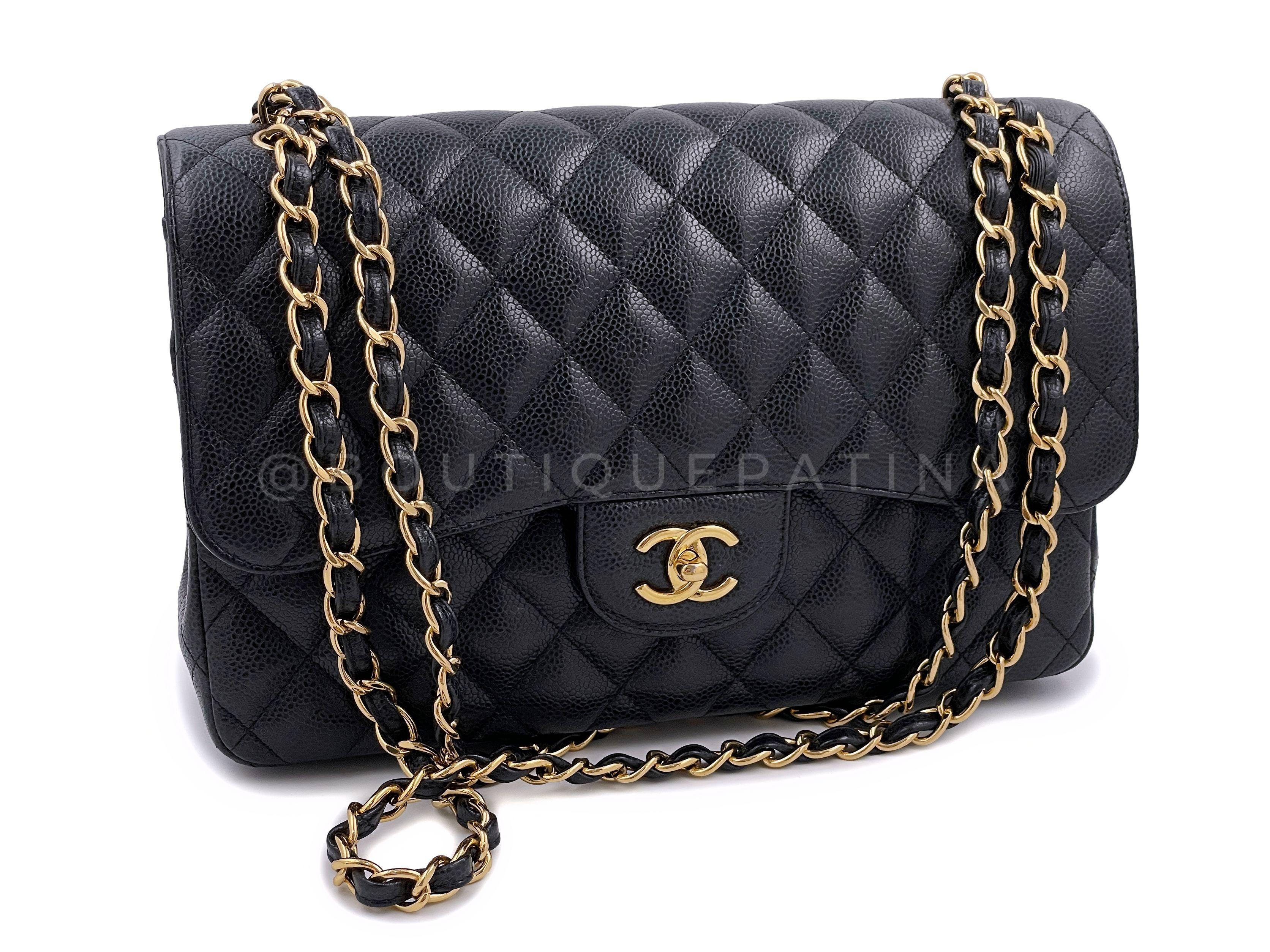 Store item: 65399
Now considered the ultimate investment handbag, Chanel's classic flaps are both treasure and commodity, and on every woman's wish list. 

With a double flap, or another flap on the interior, this bag has an extra flat pocket