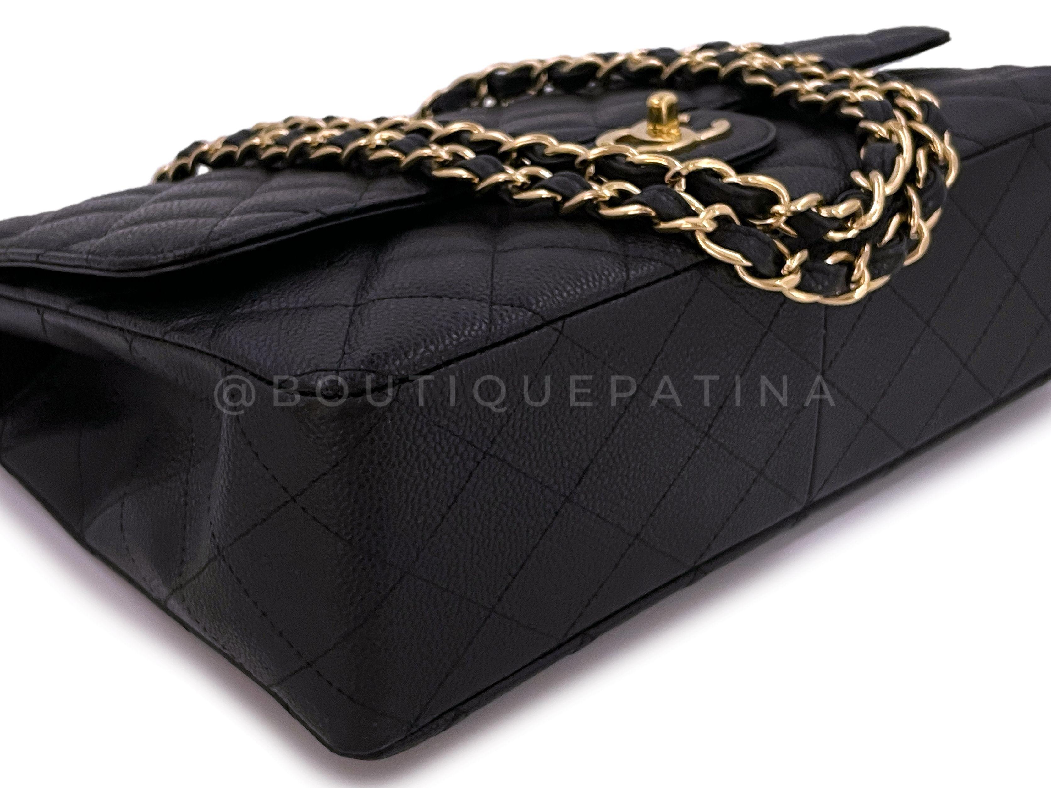 Chanel Black Caviar Jumbo Classic Flap Bag Single GHW 65108 For Sale 1