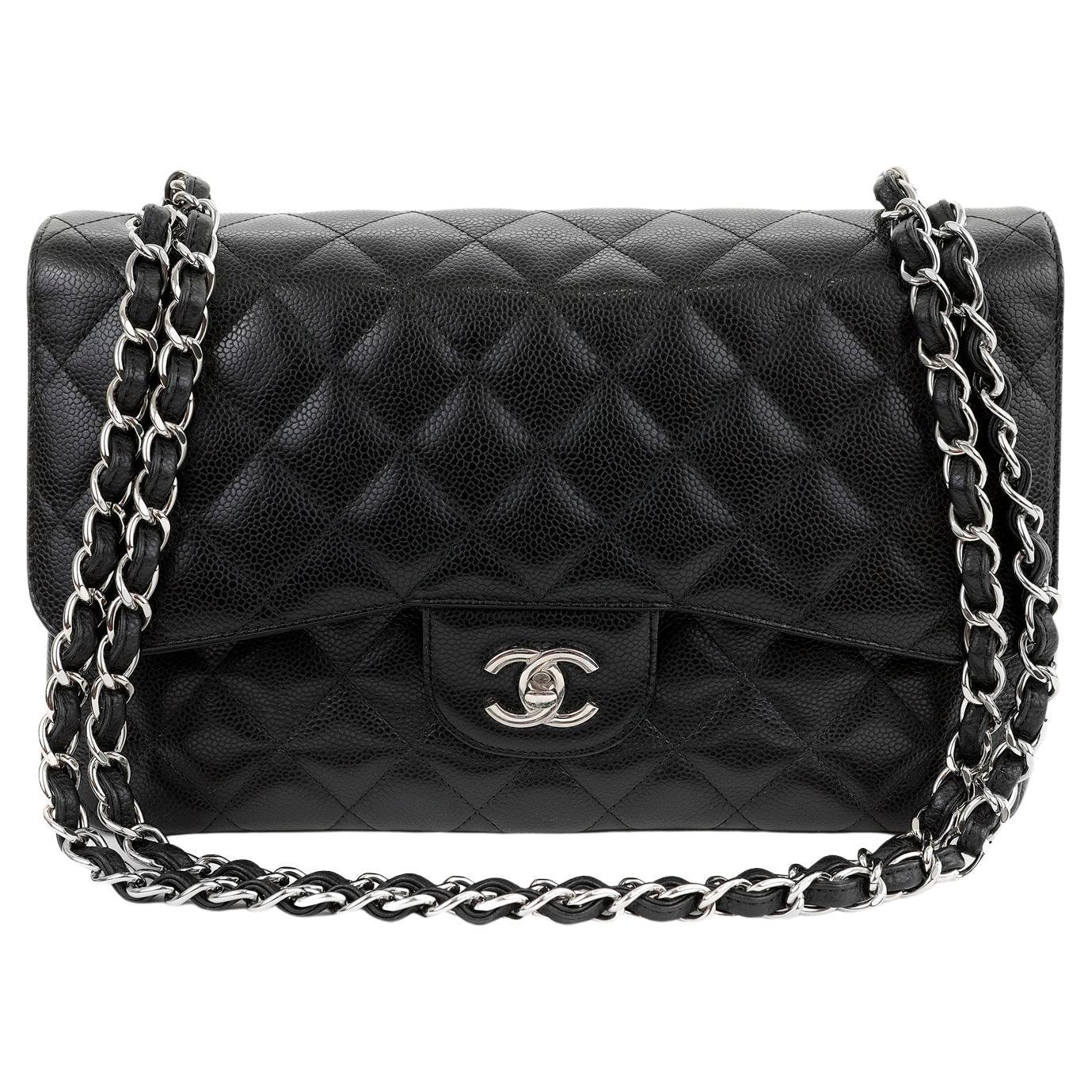 Black designer bag with silver hardware 2025