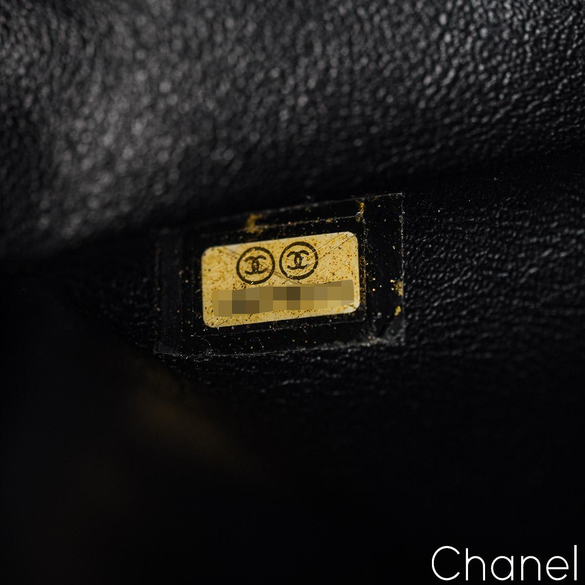 Chanel Schwarzer Kaviar Jumbo Classic Einzelne Klappe Tasche im Angebot 2