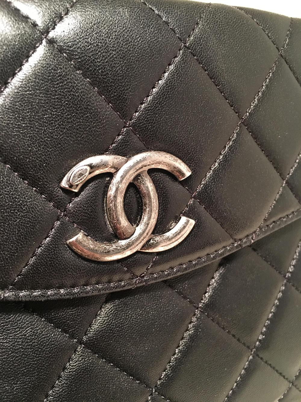 Chanel Black Caviar & Lambskin Coco Break Shopping Bag 2 in 1 Tote with Clutch 5